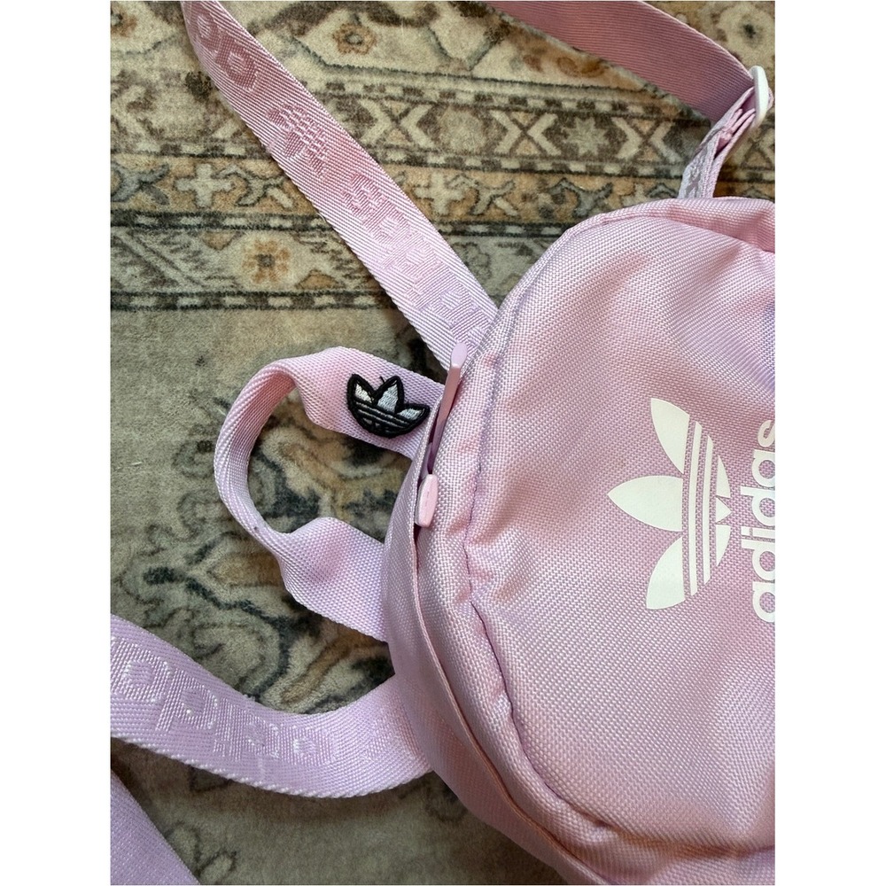 Adidas Light Pink Originals Trefoil Mini‎ Backpack 2.0 Barbiecore Clean Girl Y2K - Picture 7 of 10